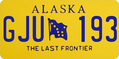 AK license plate GJU193