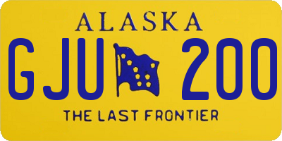 AK license plate GJU200