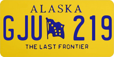 AK license plate GJU219