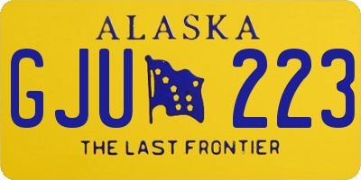AK license plate GJU223
