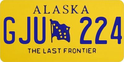 AK license plate GJU224