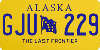 AK license plate GJU229