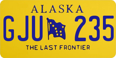 AK license plate GJU235