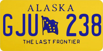 AK license plate GJU238