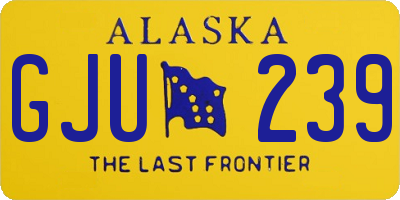 AK license plate GJU239