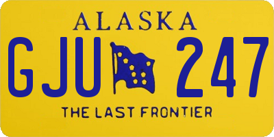 AK license plate GJU247