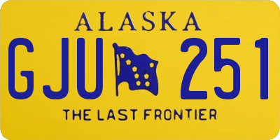 AK license plate GJU251