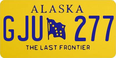 AK license plate GJU277