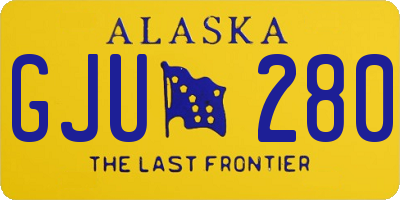 AK license plate GJU280