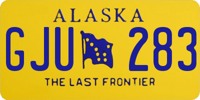 AK license plate GJU283