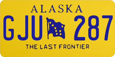 AK license plate GJU287