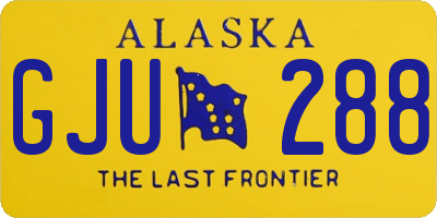 AK license plate GJU288