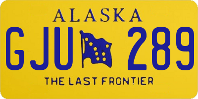 AK license plate GJU289