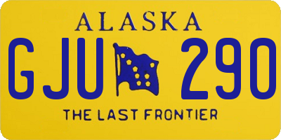 AK license plate GJU290