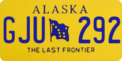 AK license plate GJU292