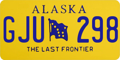 AK license plate GJU298