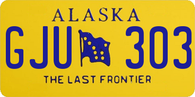 AK license plate GJU303