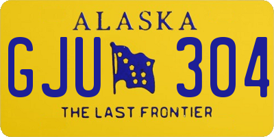 AK license plate GJU304