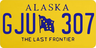 AK license plate GJU307