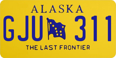 AK license plate GJU311