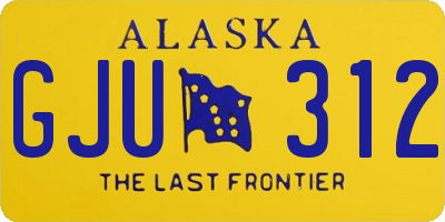 AK license plate GJU312