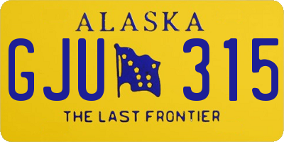 AK license plate GJU315