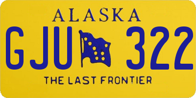 AK license plate GJU322