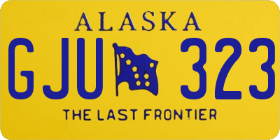 AK license plate GJU323