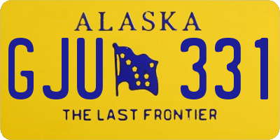 AK license plate GJU331
