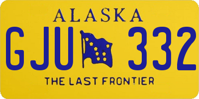 AK license plate GJU332