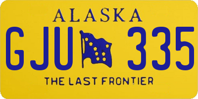 AK license plate GJU335