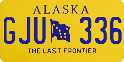 AK license plate GJU336
