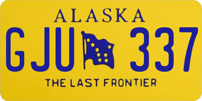 AK license plate GJU337