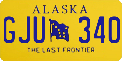 AK license plate GJU340