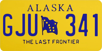 AK license plate GJU341