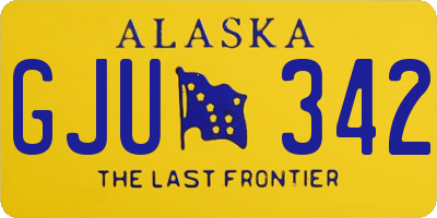 AK license plate GJU342
