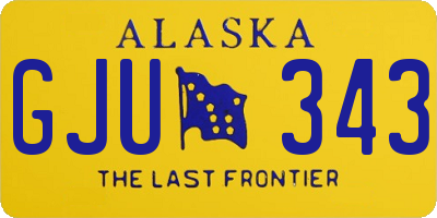 AK license plate GJU343