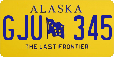 AK license plate GJU345