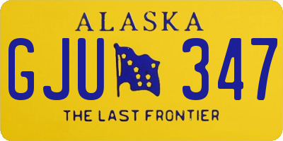 AK license plate GJU347