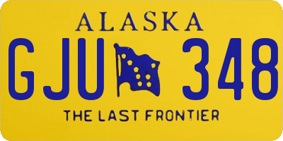 AK license plate GJU348