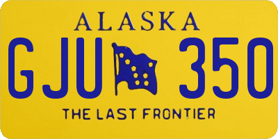 AK license plate GJU350