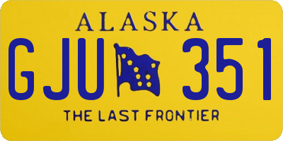 AK license plate GJU351