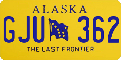 AK license plate GJU362