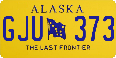 AK license plate GJU373