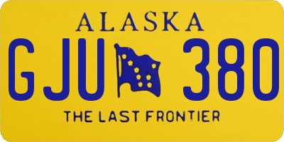 AK license plate GJU380