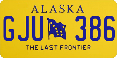 AK license plate GJU386