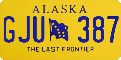 AK license plate GJU387