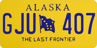 AK license plate GJU407