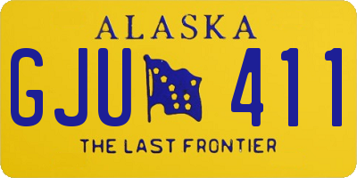 AK license plate GJU411