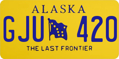 AK license plate GJU420